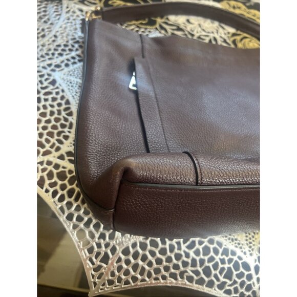 Coach Scout Hobo Pebbled Leather Deep Wine Purse Style E1505-34312 - Picture 4 of 16